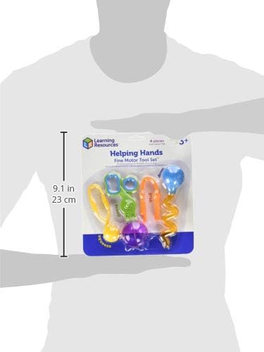 Learning Resources Helping Hands Fine Motor Tool Set Toy - Sensory Bin Sand Toys, Montessori, Plastic Tweezers, Therapy Games For Toddler, Homeschool Preschool Supplies