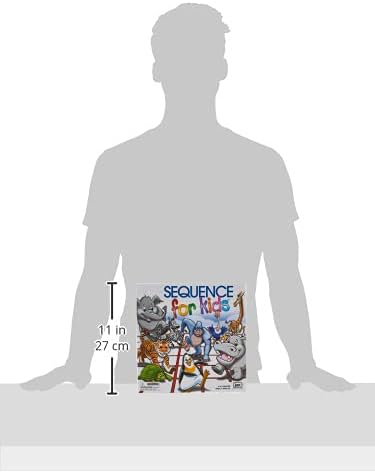 Jax SEQUENCE for Kids -- The 'No Reading Required' Strategy Game by Jax and Goliath, Multi Color, 11 inches (2-4 players) (Packaging May Vary)