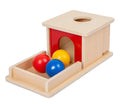Adena Montessori Object Permanence Box with Tray Three Balls Montessori Toys for 6-12 Months Baby 1 Year Old Infant Toddler Typical