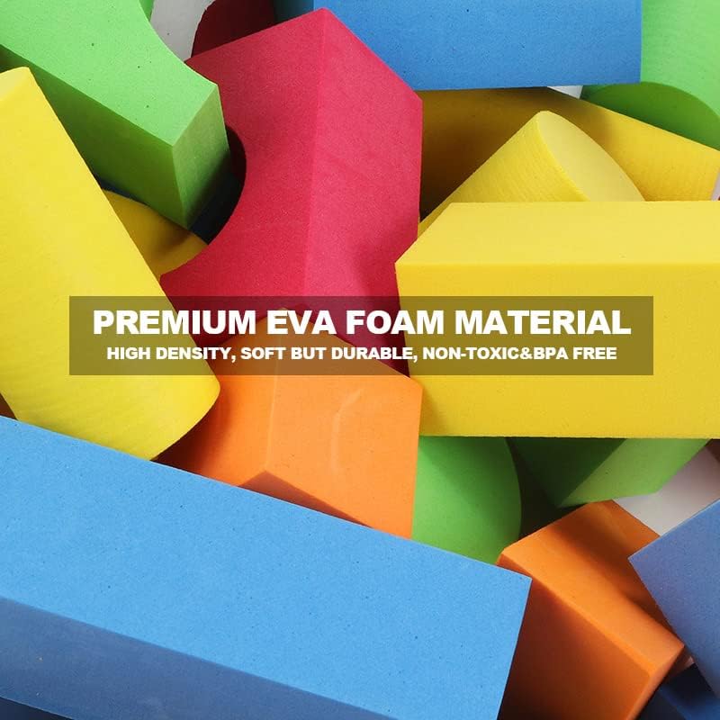 Foam Blocks for Toddlers, 138 Pieces EVA Soft Stacking Building Blocks Toy