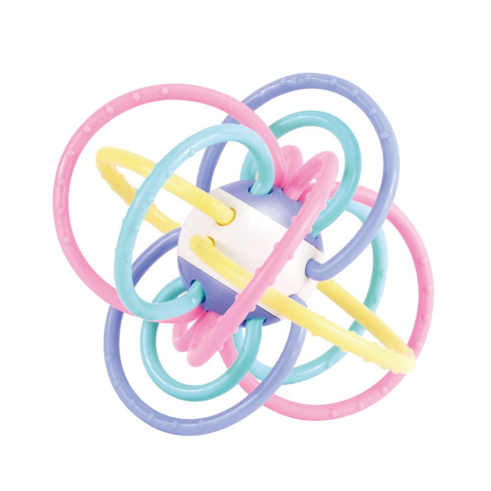 WEofferwhatYOUwant Baby Sensory Teether Soft Rattle TPU Rings Teething Ball