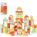 100 Pcs Building Blocks for Toddlers 1-3, Kids Wooden Blocks & Shape Sorter