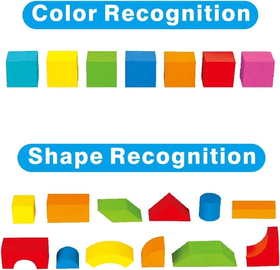 Pairez Toys Foam Building Blocks for Toddlers 2-4, 41PCS EVA Soft Blocks