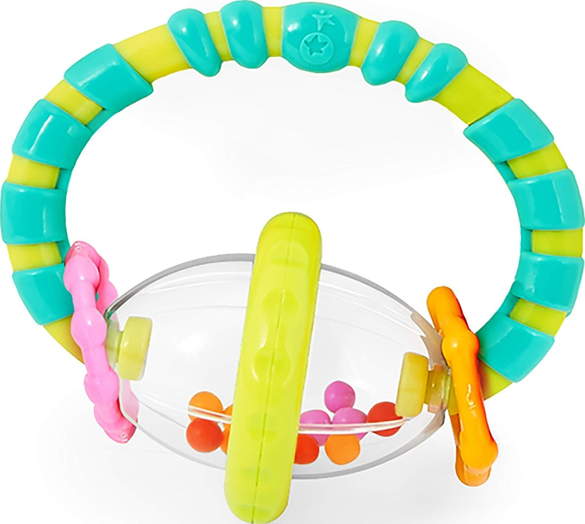 Bright Starts Delightful Duo 2-Pack Gift Set with Easy-Grasp Oball Rattles, Pink, Baby Toys for Newborn and Up