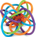 Manhattan Toy Winkel Rattle & Sensory Teether Toy, Blue/Green/Orange, 5 Inch x 4 Inch x 3.5 Inch