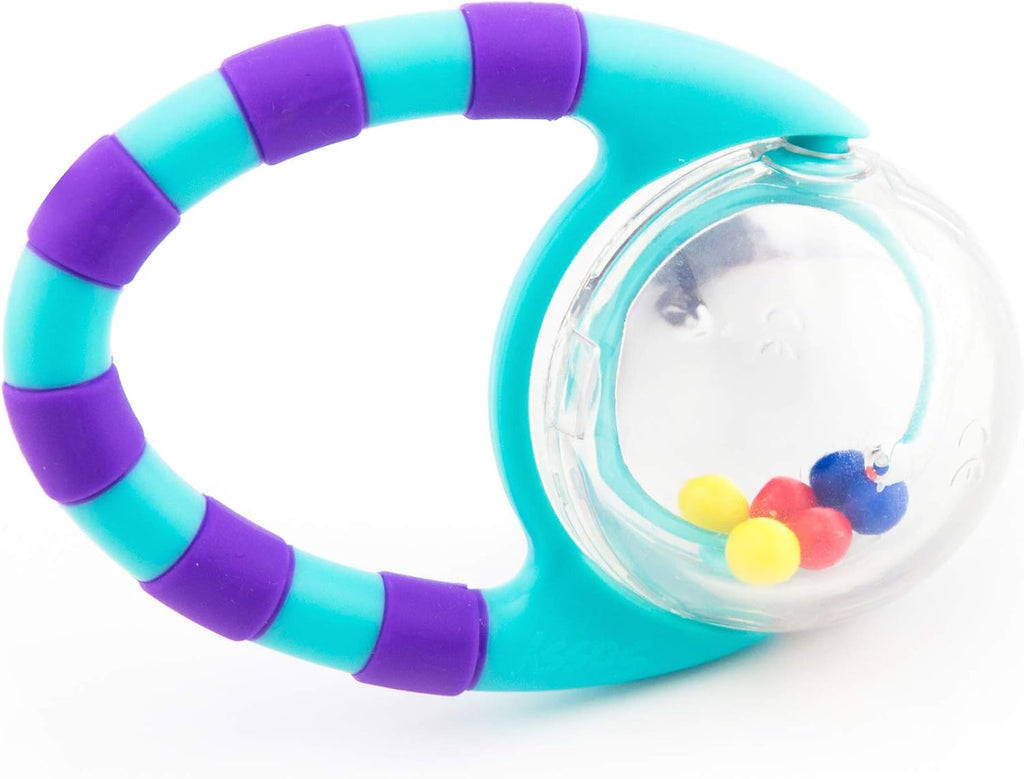 Sassy Flip & Grip Rattle | Value 2 Pack | Developmental Toy with Rattle Beads | Spinning Discs with Mirror | For Ages 3 Months and Up