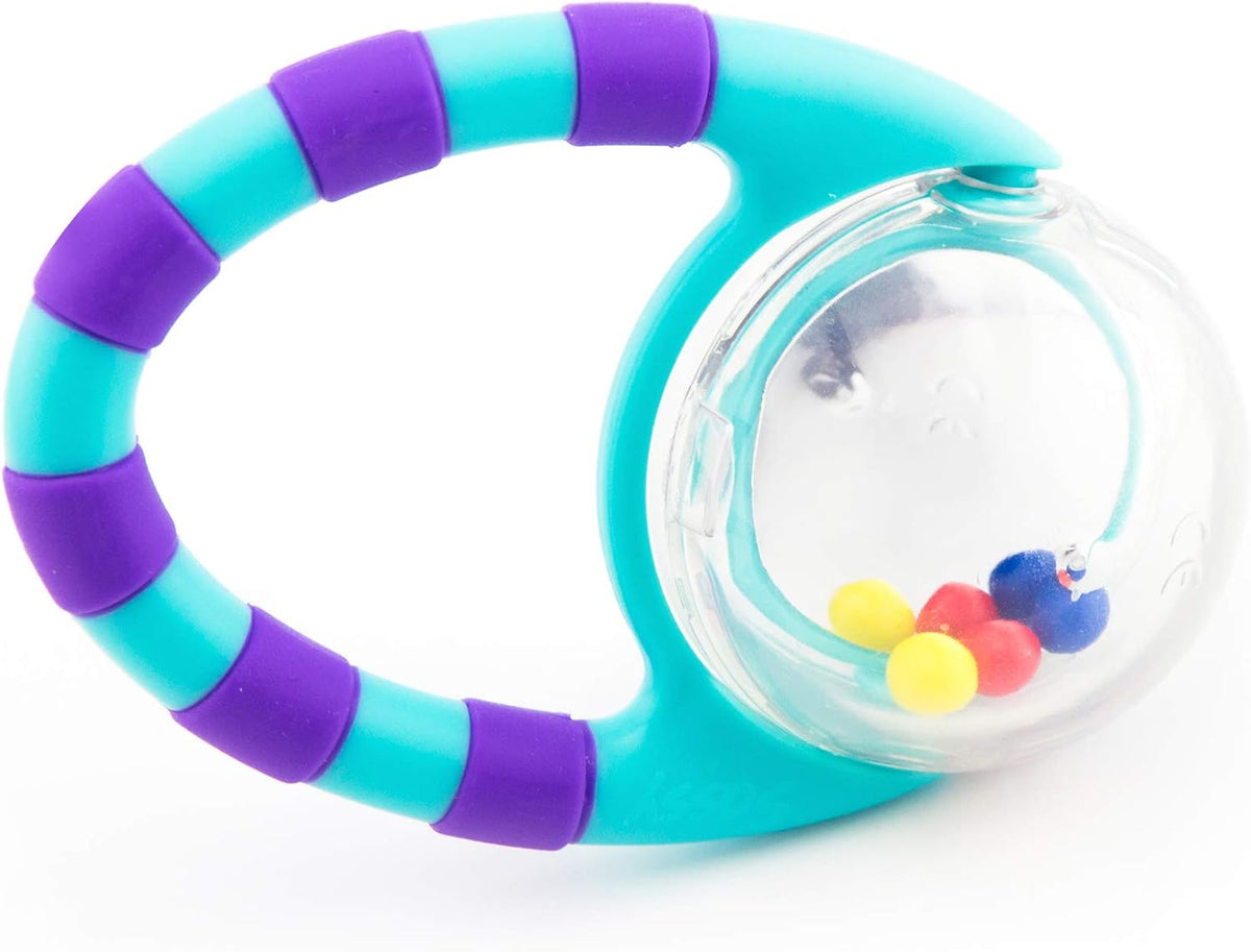 Sassy Flip & Grip Rattle | Value 2 Pack | Developmental Toy with Rattle Beads | Spinning Discs with Mirror | For Ages 3 Months and Up