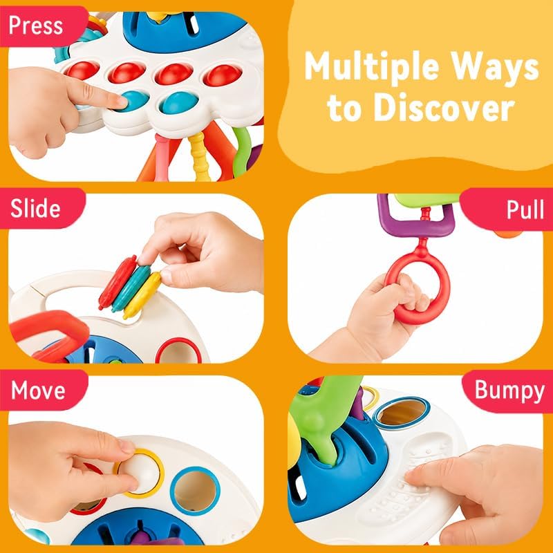 Montessori Silicone Pulling Toy for Babies