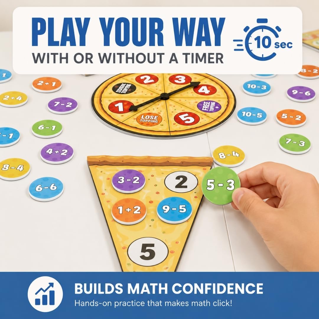 Addition & Subtraction Math Board Game Kindergarten Math Games for Kids 5-7
