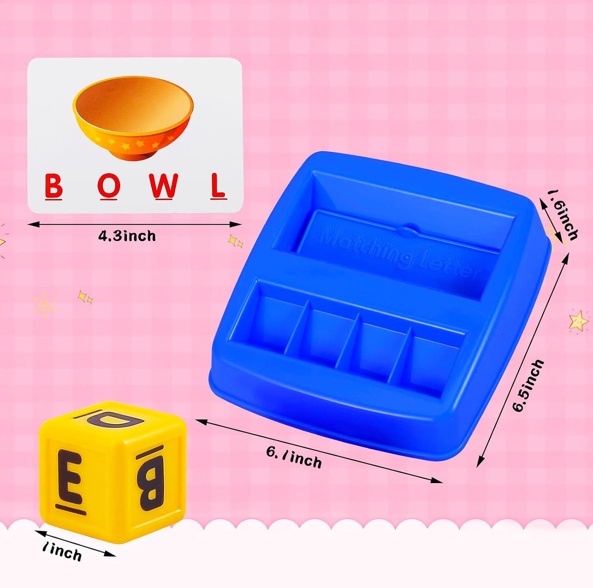 Matching Letter Game, Spelling Word and Increases Memory, Early Learning Educational Toy for Preschool & Kindergarten Kids Over 3-8 Years Old