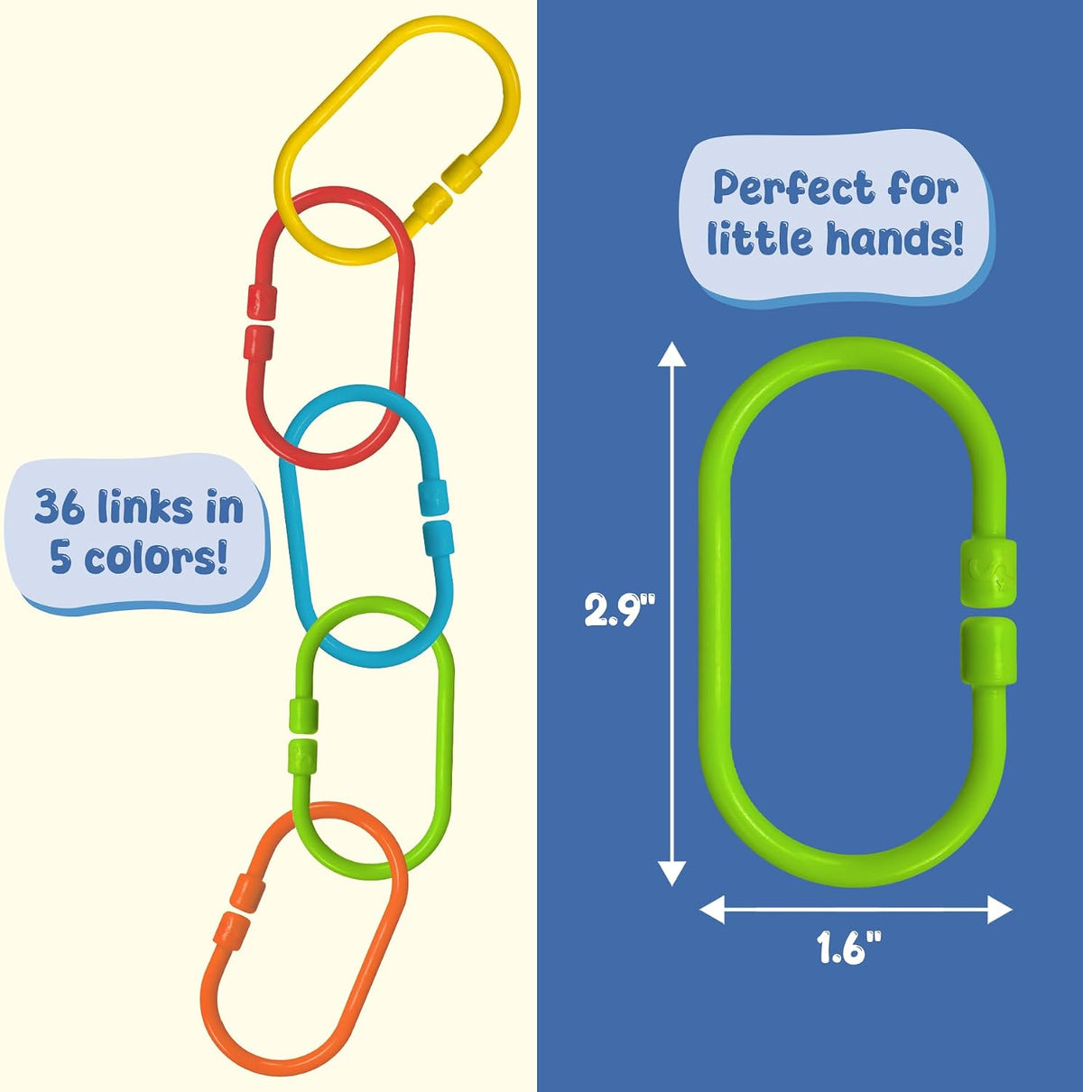 Skillmatics Early Learning Link Toy for Toddlers – 36 Connectable Linkies