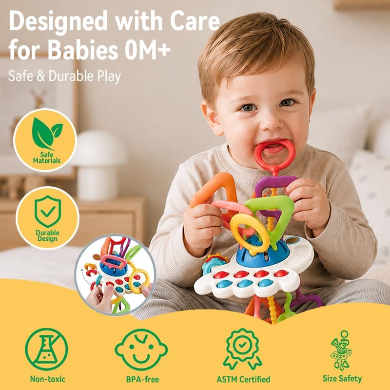 Montessori Silicone Pulling Toy for Babies