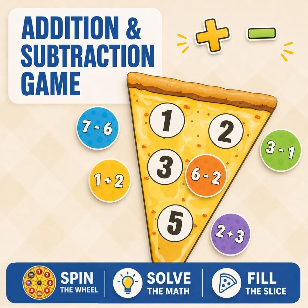Addition & Subtraction Math Board Game Kindergarten Math Games for Kids 5-7