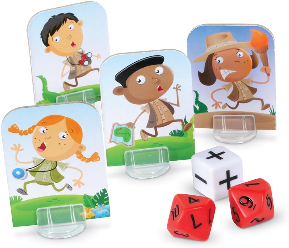 Learning Resources Math Island Addition & Subtraction Game - Math Manipulatives, Educational Board Toys, Classroom Flash Cards , Volcano Toy, STEM Kids, Gifts for Boys And Girls , Montessori