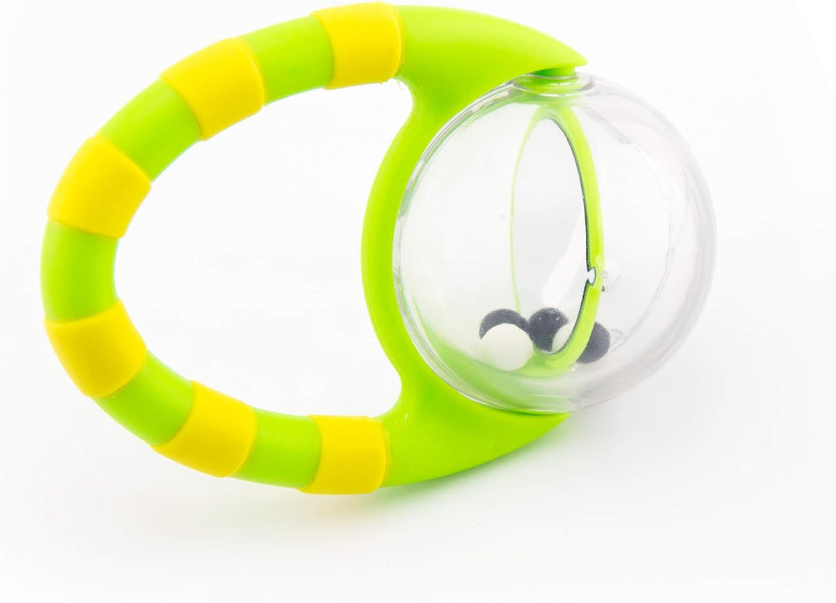 Sassy Flip & Grip Rattle | Value 2 Pack | Developmental Toy with Rattle Beads | Spinning Discs with Mirror | For Ages 3 Months and Up