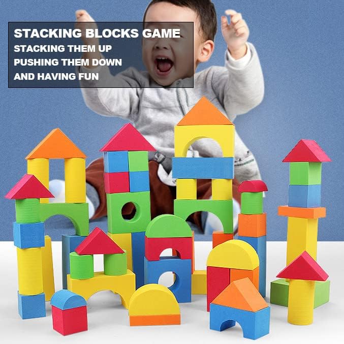 Pairez Toys Foam Building Blocks for Toddlers 2-4, 41PCS EVA Soft Blocks