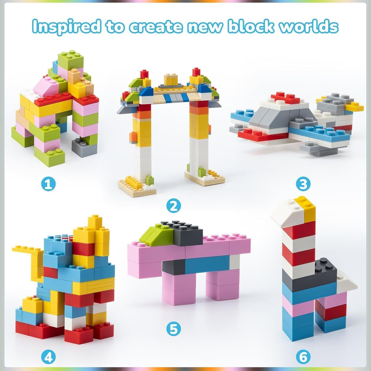 1500 Pieces Classic Building Bricks - Bulk Blocks Set Compatible with Major Brands - Creative STEM Educational Construction Toys, Mixed Colors & Shapes for Boys Girls Ages 6+