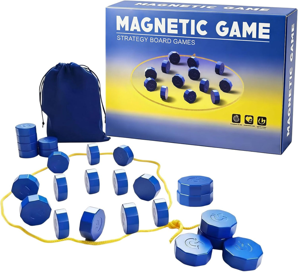 Magnet Chess Game Magnet Game with String, Puzzle Strategy Games for Easter Basket Stuffers Family Games Night & Party & Birthday & Christmas, Game Collections, Gaming Tops