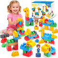 VESIA 34 PCS STEM Soft Building Blocks Set for Toddlers 18 Months+