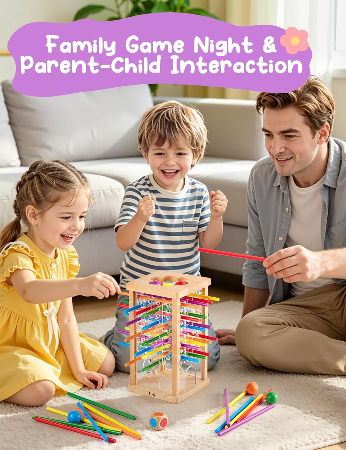 Montessori Wooden Board Game, Educational Math Toy for Kids Ages 4-6