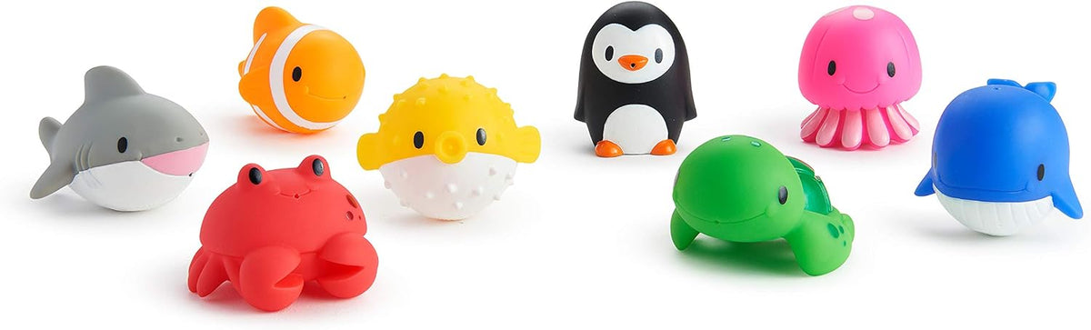 Munchkin Ocean Sea Animal Squirt Bath Toys, 9+ Months, 8 Pack