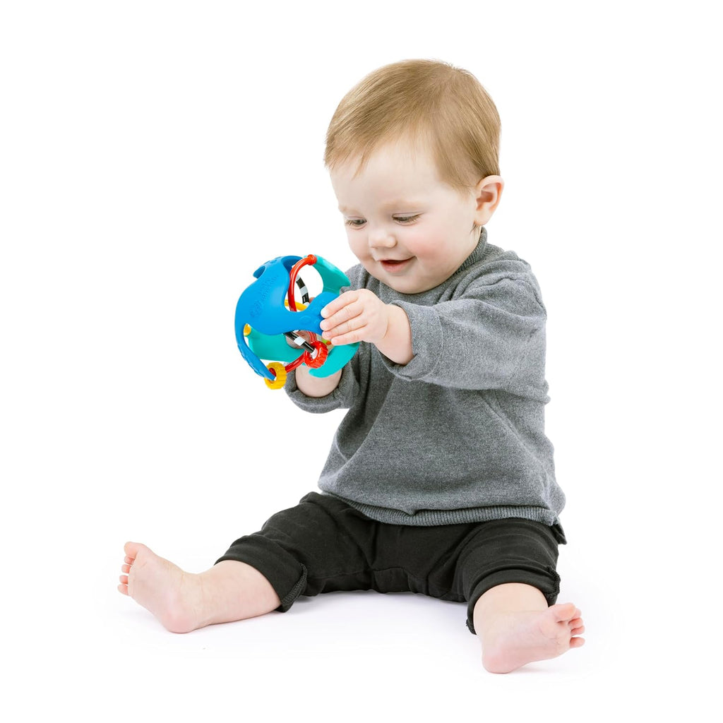 Baby Einstein Rattle & Sense Sensory Ball, Multisensory Baby Toy with Bead Chasers, Rattle Sounds & Textures, Easy to Grasp, Ages 3 Months+