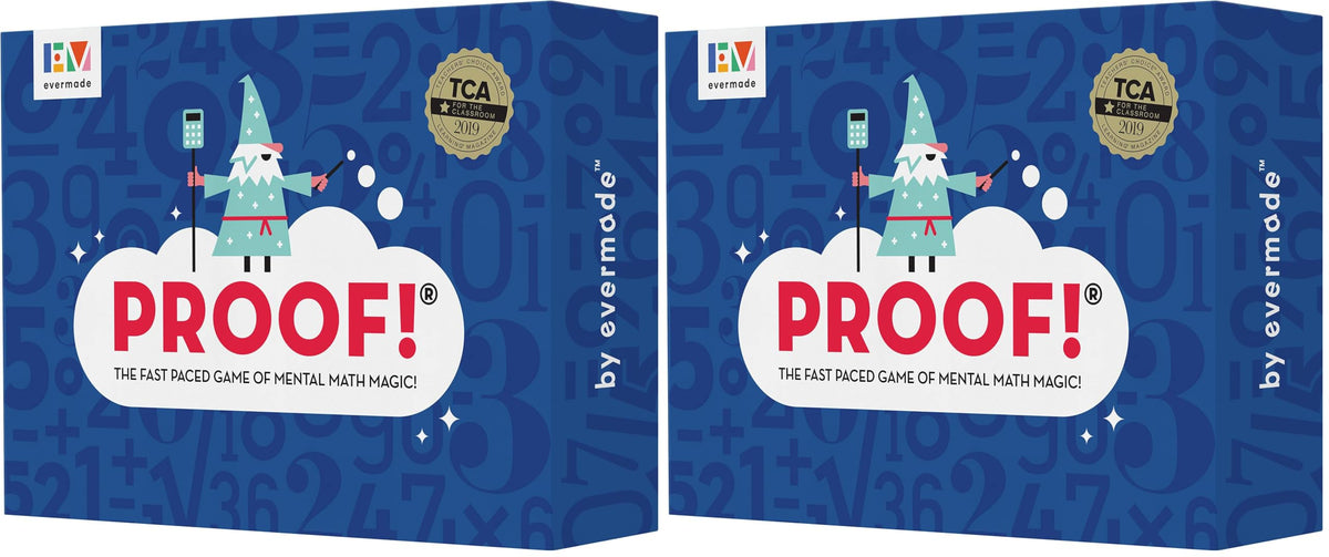 Evermade Proof Math Game - Fast-Paced Mental Math Card Game for Kids Ages 9-12, Teens & Adults - Teacher's Choice Award Winning STEM Educational Game for Family, Classroom & Homeschool