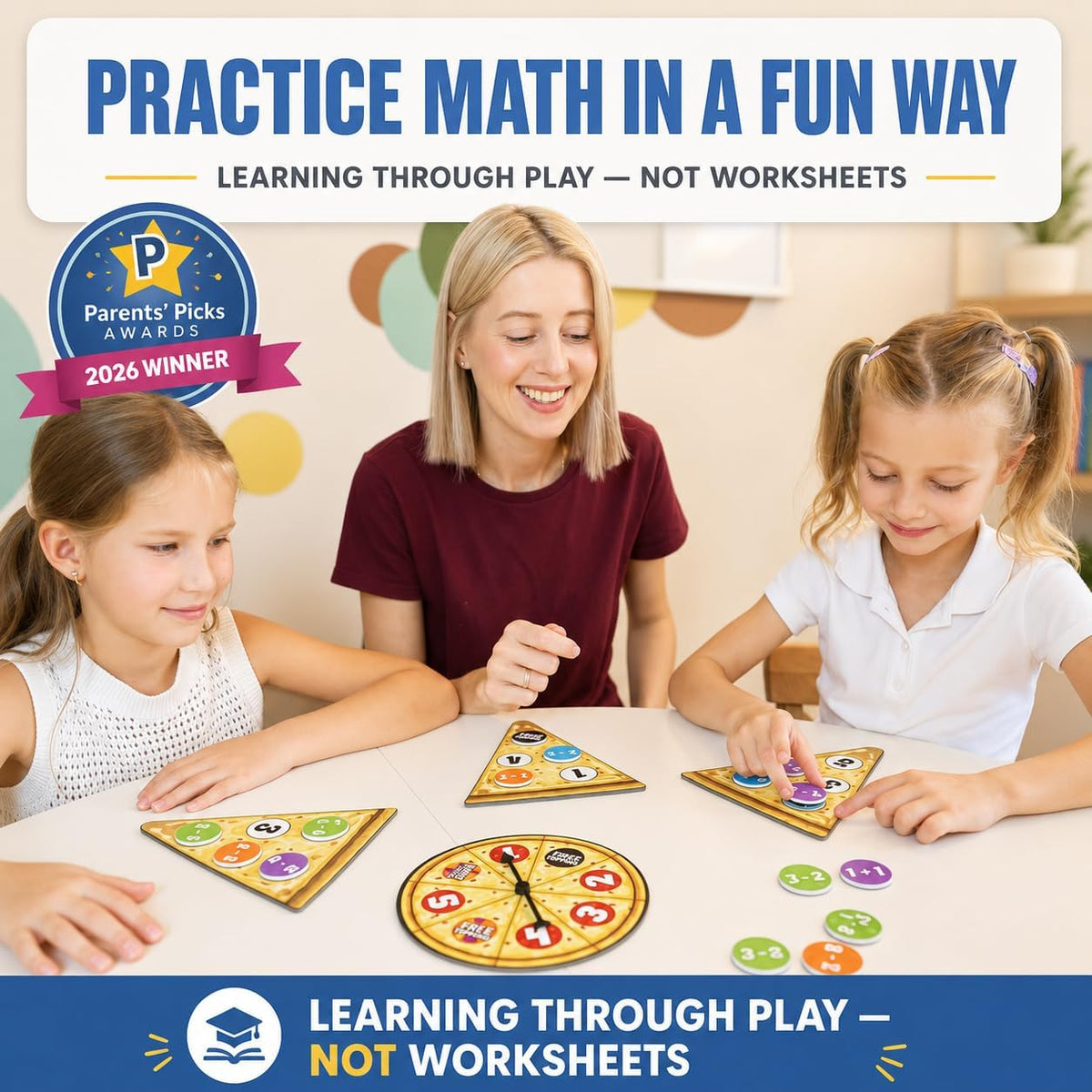 Addition & Subtraction Math Board Game Kindergarten Math Games for Kids 5-7