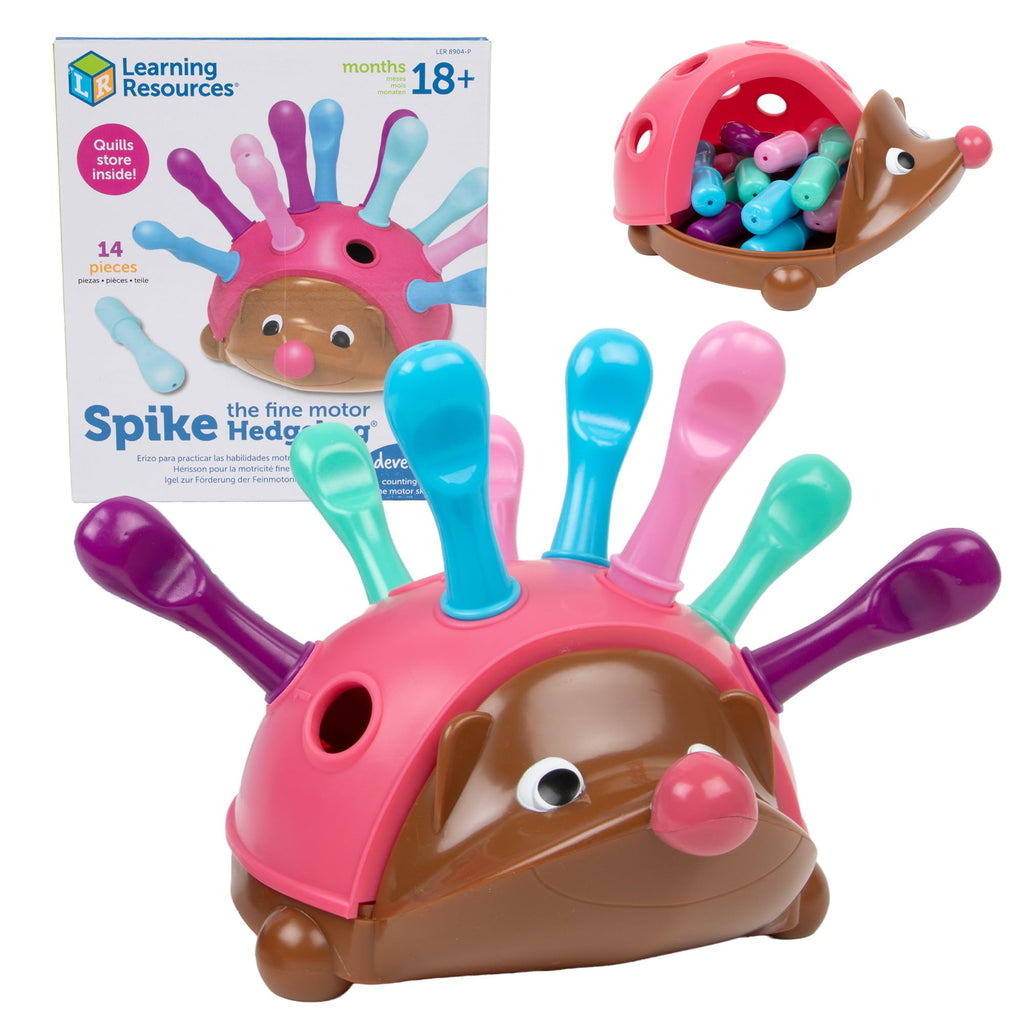 Learning Resources Spike The Fine Motor Hedgehog - Toddler Montessori Toys, Stacking Shape, Gifts for Boys and Girls, Sorting and Matching Skill Activities, Educational Games, Kindergarten