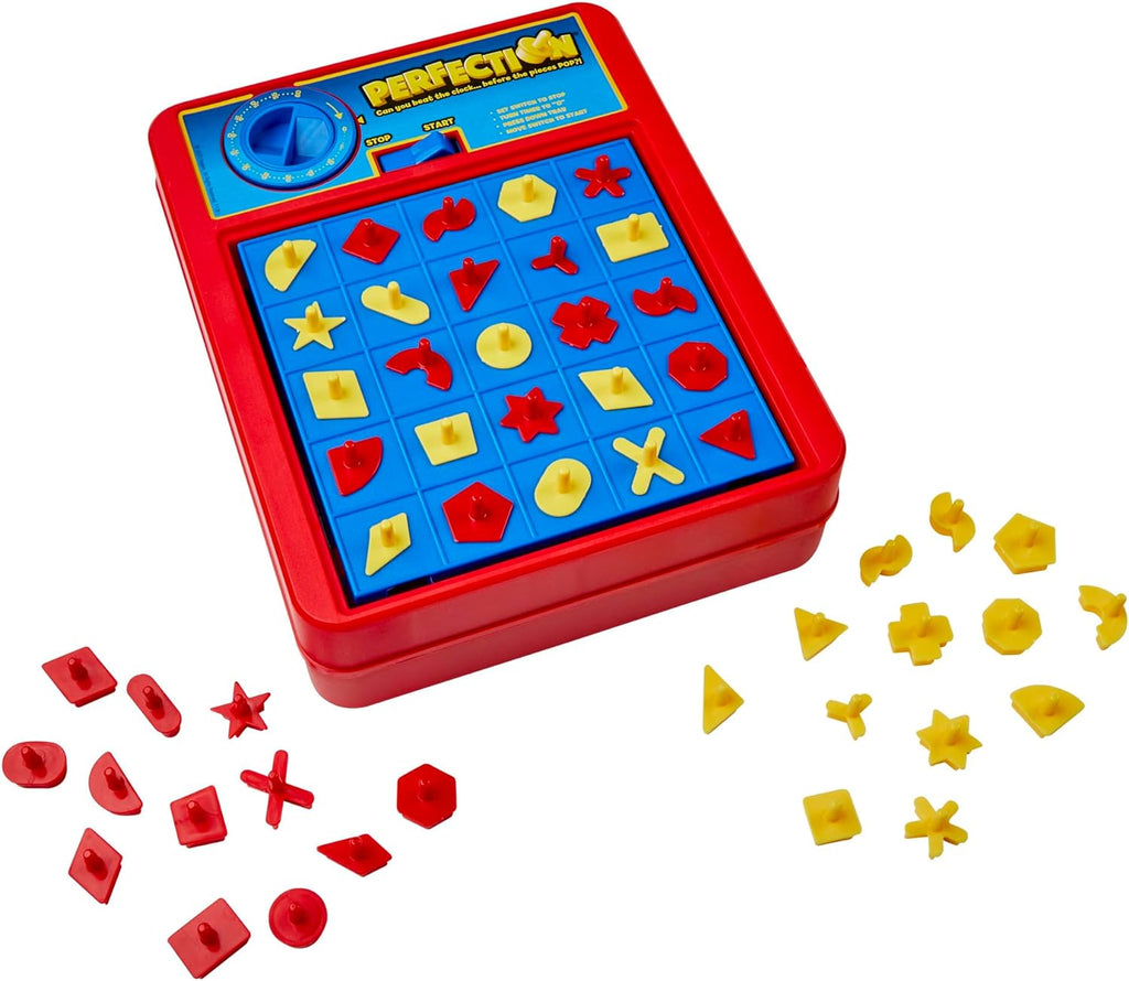 Hasbro Gaming Perfection Plus 2-Player Duel Mode Popping Shapes and Pieces Ages 5 and Up, Easter Gifts for Kids (Amazon Exclusive)