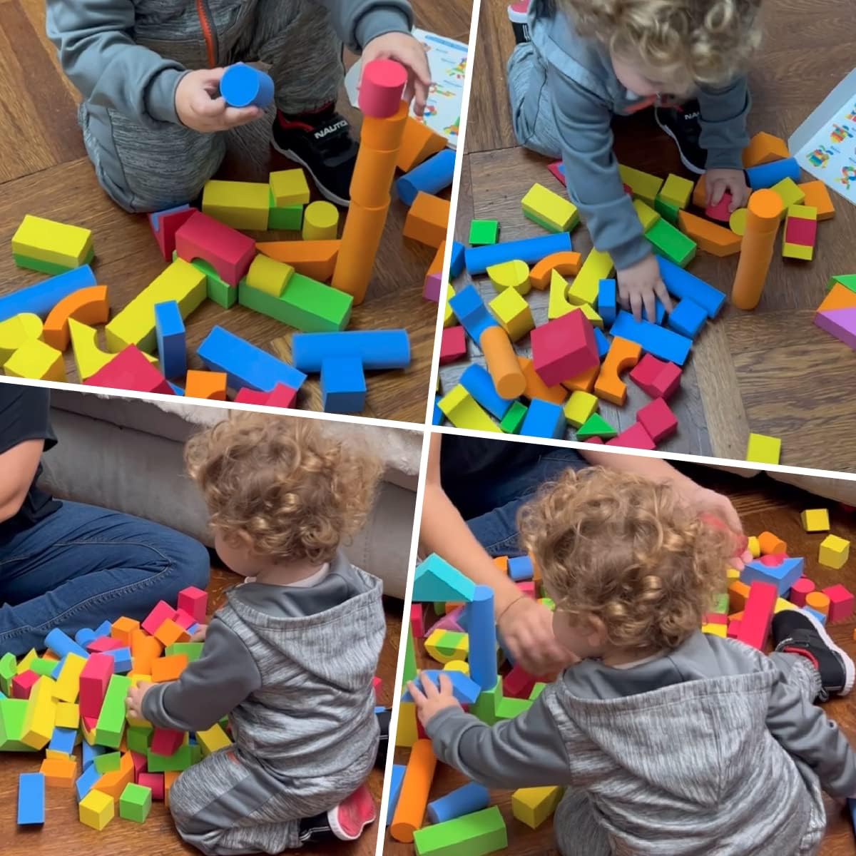 Pairez Toys Foam Building Blocks for Toddlers 2-4, 41PCS EVA Soft Blocks