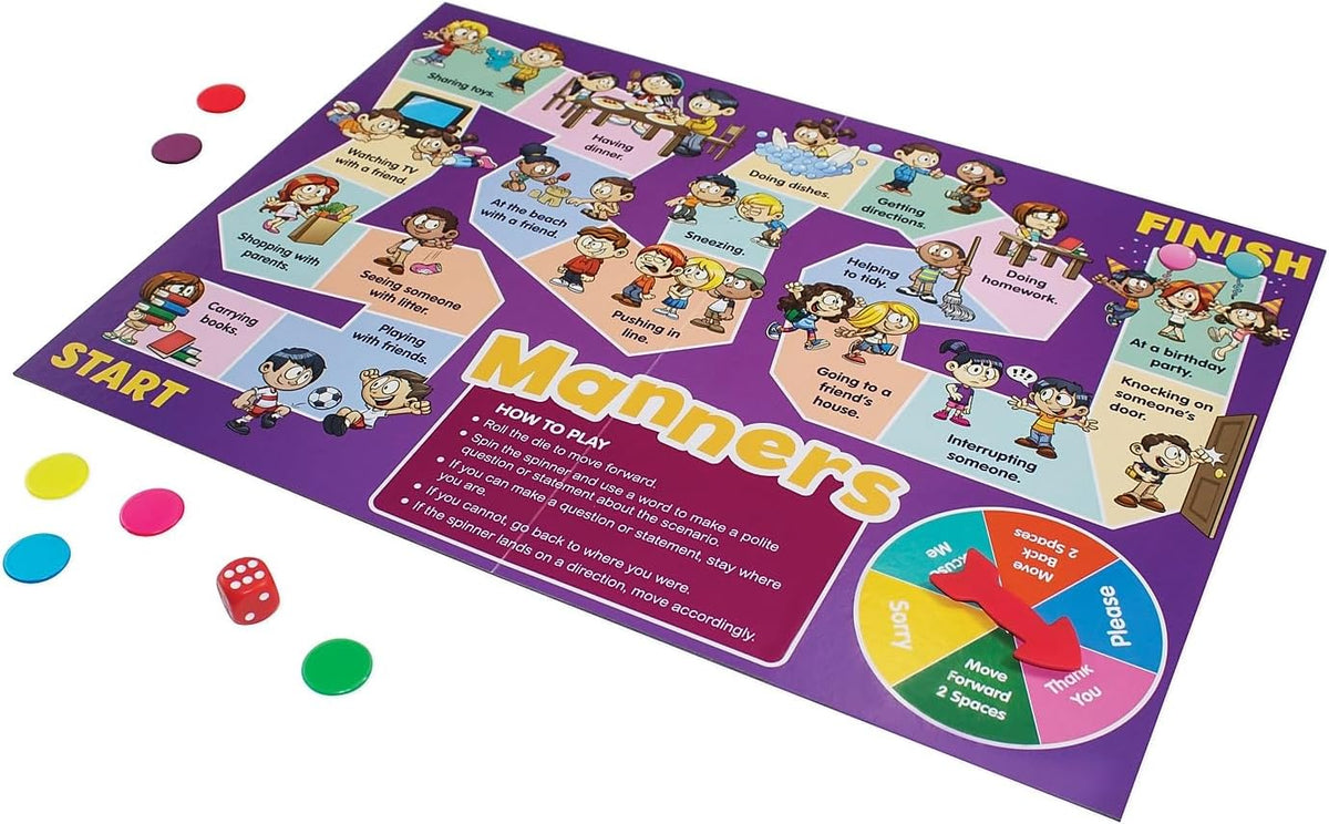 Junior Learning Social Skills Board Games, 4 Games for Kids Ages 5-8