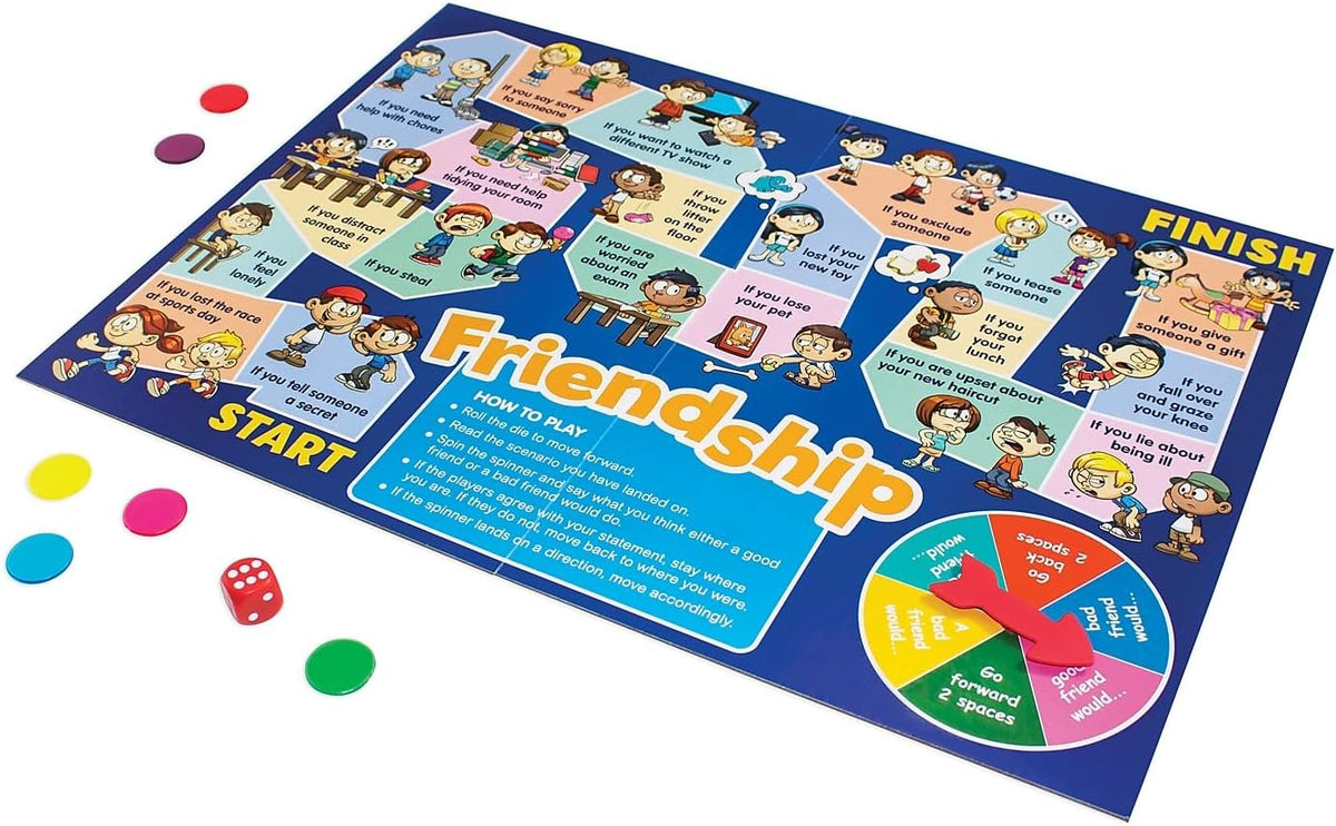 Junior Learning Social Skills Board Games, 4 Games for Kids Ages 5-8