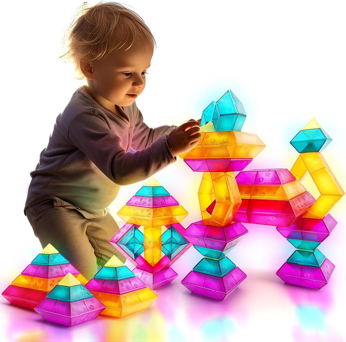 30-Piece STEM Building Blocks Set - Educational Stacking Toys for Kids