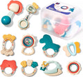 hahaland Baby Toys 0-6 Months - Baby Rattle Teething Toys 3-6 Months 10 Pcs