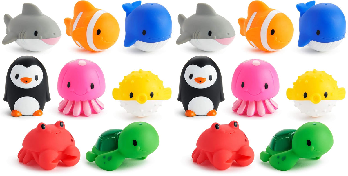 Munchkin Ocean Sea Animal Squirt Bath Toys, 9+ Months, 8 Pack