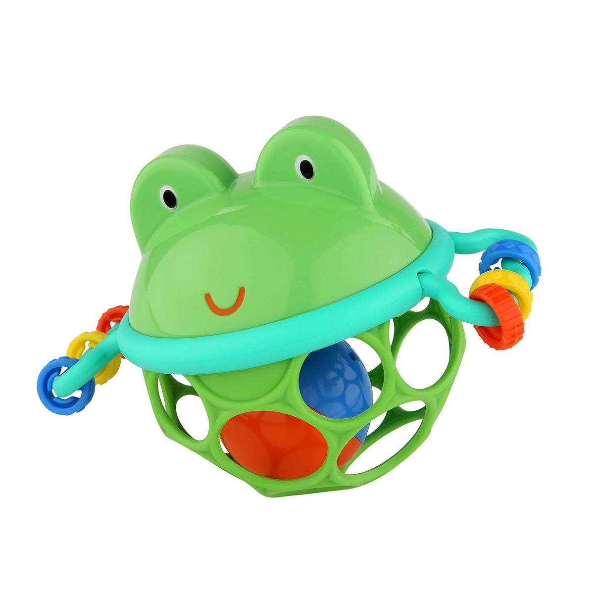 Bright Starts Oball Rollin' Rainstick Rattle Easy-Grasp Toy, Ages 3 Months +
