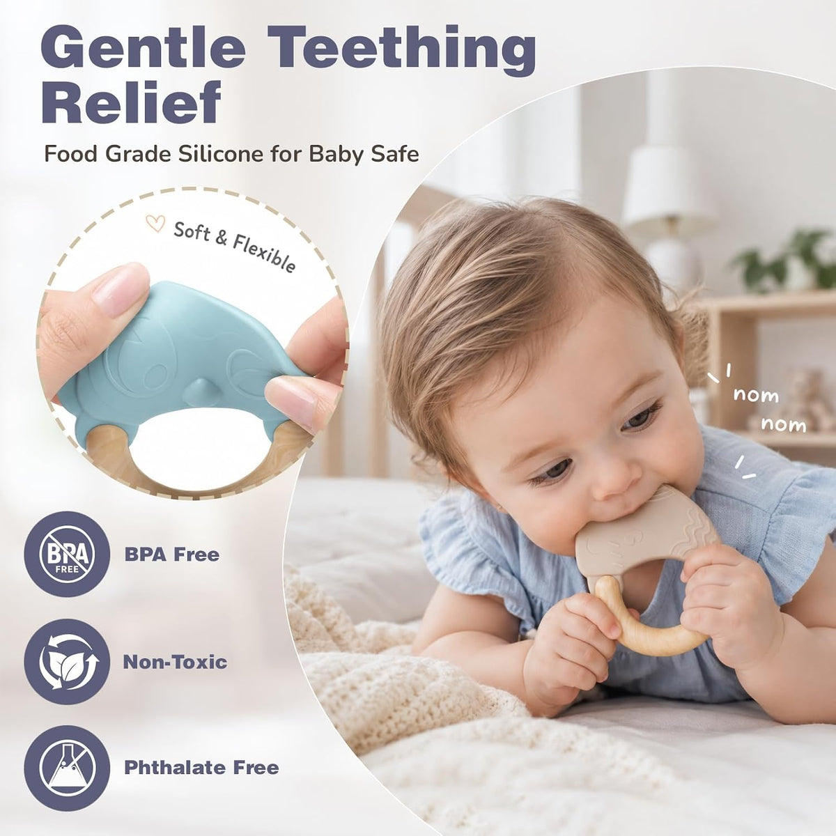 Joyreal Baby Rattles & Teething Toys Set, Baby Toys 0-6 Months, 10-Pack