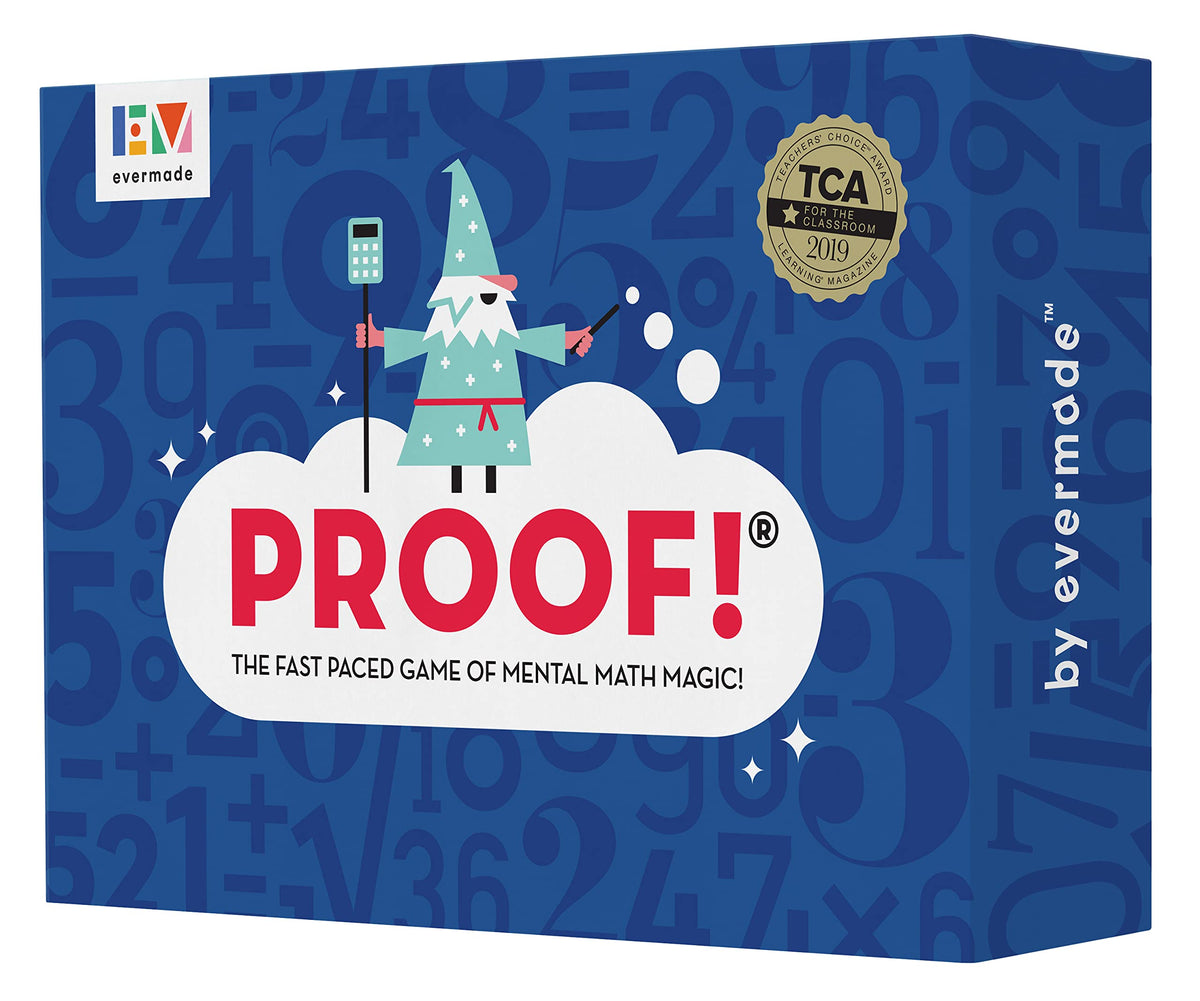 Evermade Proof Math Game - Fast-Paced Mental Math Card Game for Kids Ages 9-12, Teens & Adults - Teacher's Choice Award Winning STEM Educational Game for Family, Classroom & Homeschool