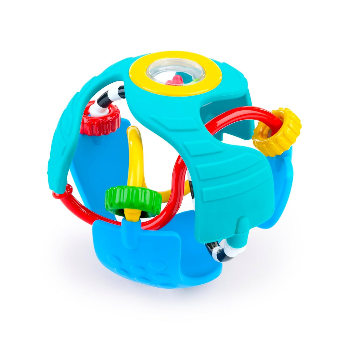 Baby Einstein Rattle & Sense Sensory Ball, Multisensory Baby Toy with Bead Chasers, Rattle Sounds & Textures, Easy to Grasp, Ages 3 Months+