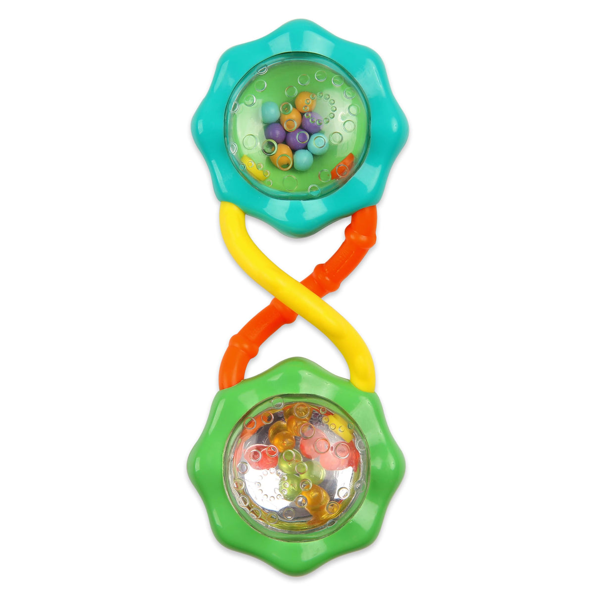 Bright Starts Delightful Duo 2-Pack Gift Set with Easy-Grasp Oball Rattles, Pink, Baby Toys for Newborn and Up