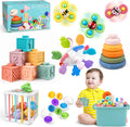 Plunack Montessori Baby Toys 6 in 1 Sensory Developmental Learning Set
