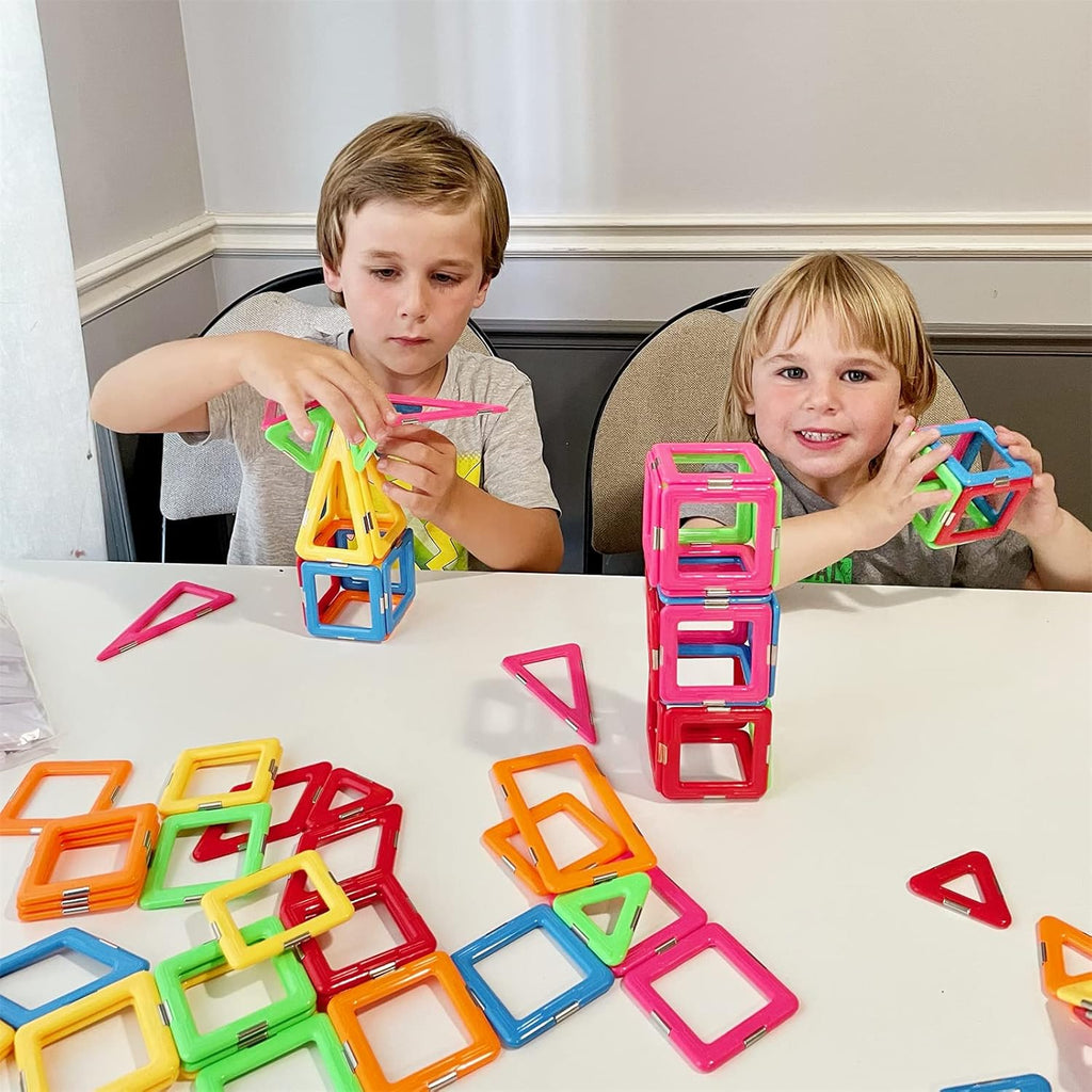Upgraded Magnetic Blocks Tough Tiles STEM Toys for 3+ Year Old Boys & Girls