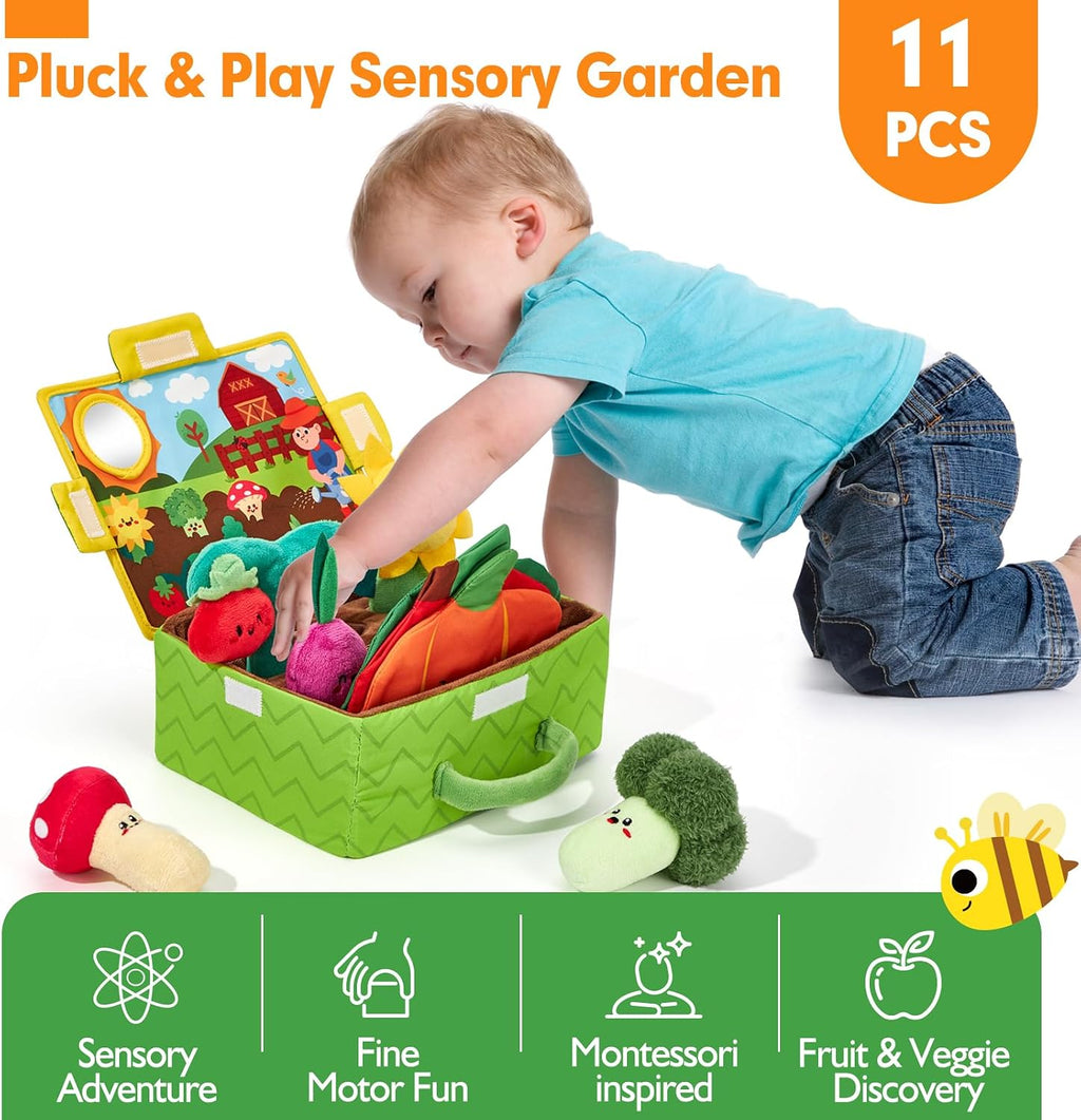 hahaland Baby Toys 6-12 Months - Fruits Vegetables Garden Plant Farm Plush
