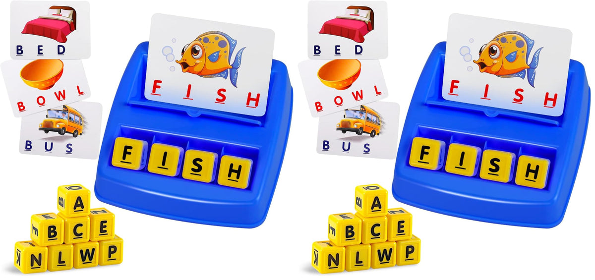 Matching Letter Game, Spelling Word and Increases Memory, Early Learning Educational Toy for Preschool & Kindergarten Kids Over 3-8 Years Old