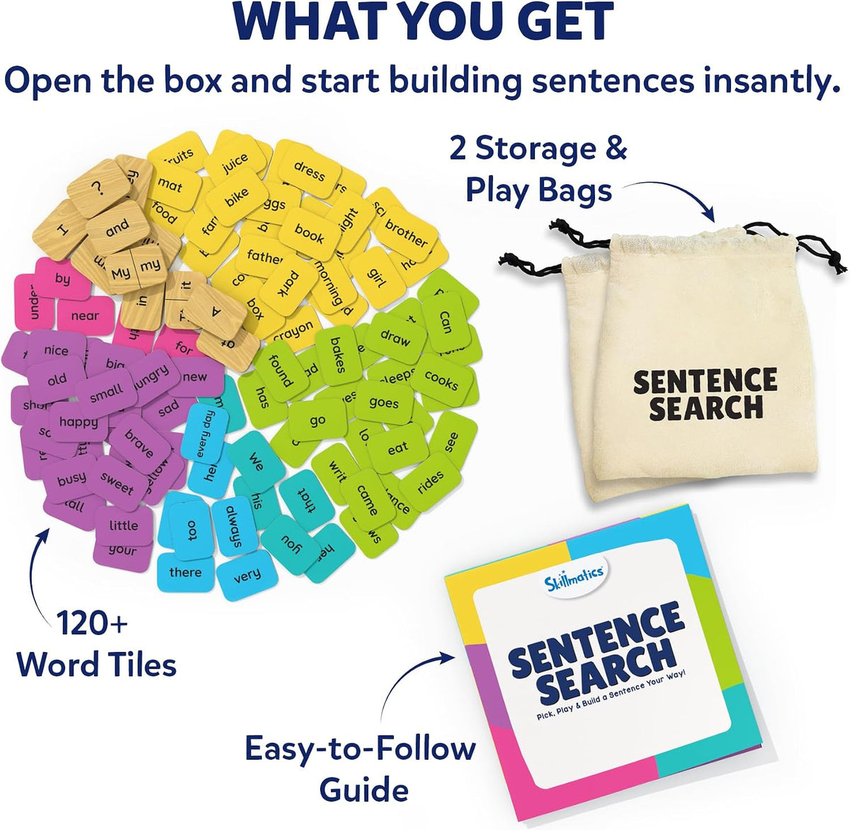 Skillmatics Sentence Search – Educational Board Game, Learning Toy for Kids