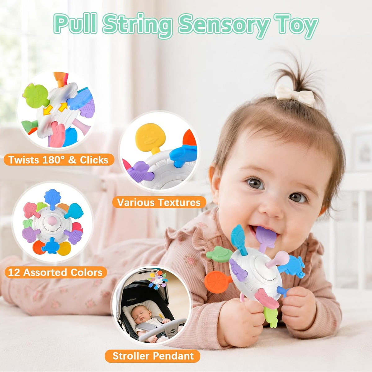 Plunack Montessori Baby Toys 6 in 1 Sensory Developmental Learning Set