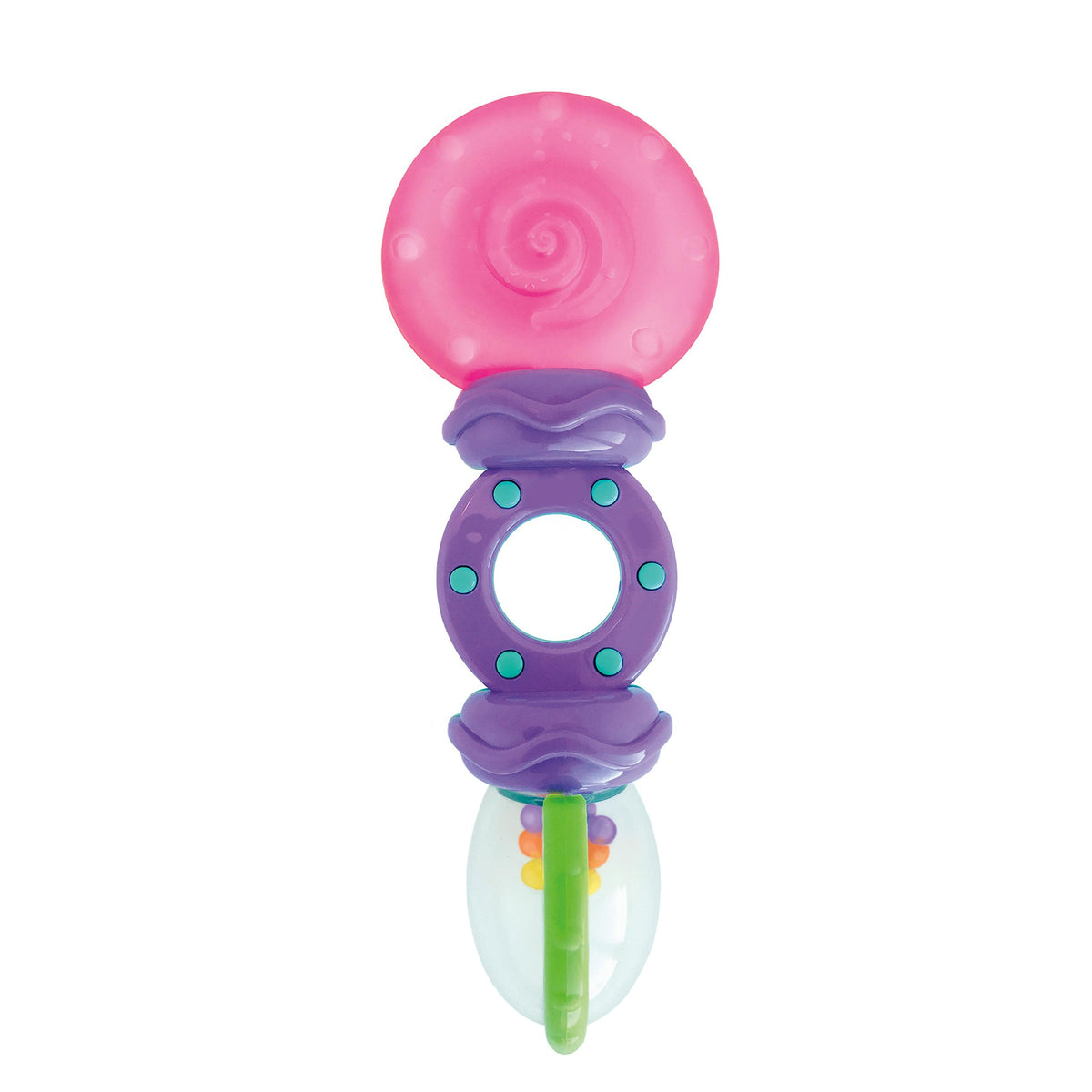 Bright Starts Delightful Duo 2-Pack Gift Set with Easy-Grasp Oball Rattles, Pink, Baby Toys for Newborn and Up