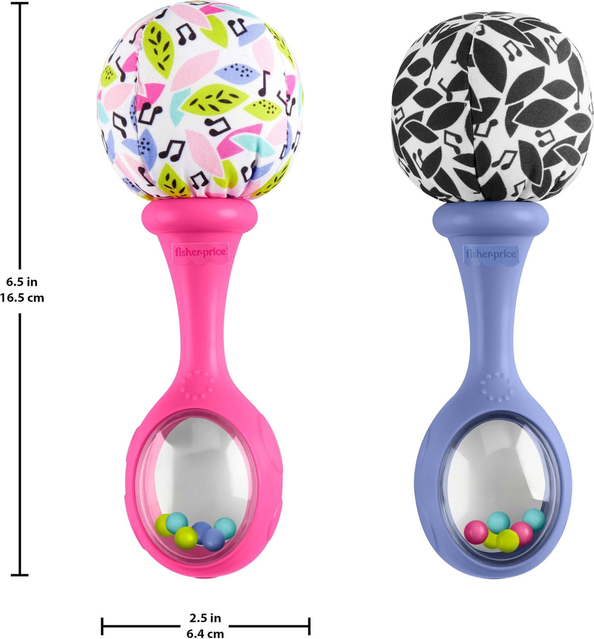 Fisher-Price Rattle ‘n Rock Maracas Set Baby Toys, Ages 3+ Months