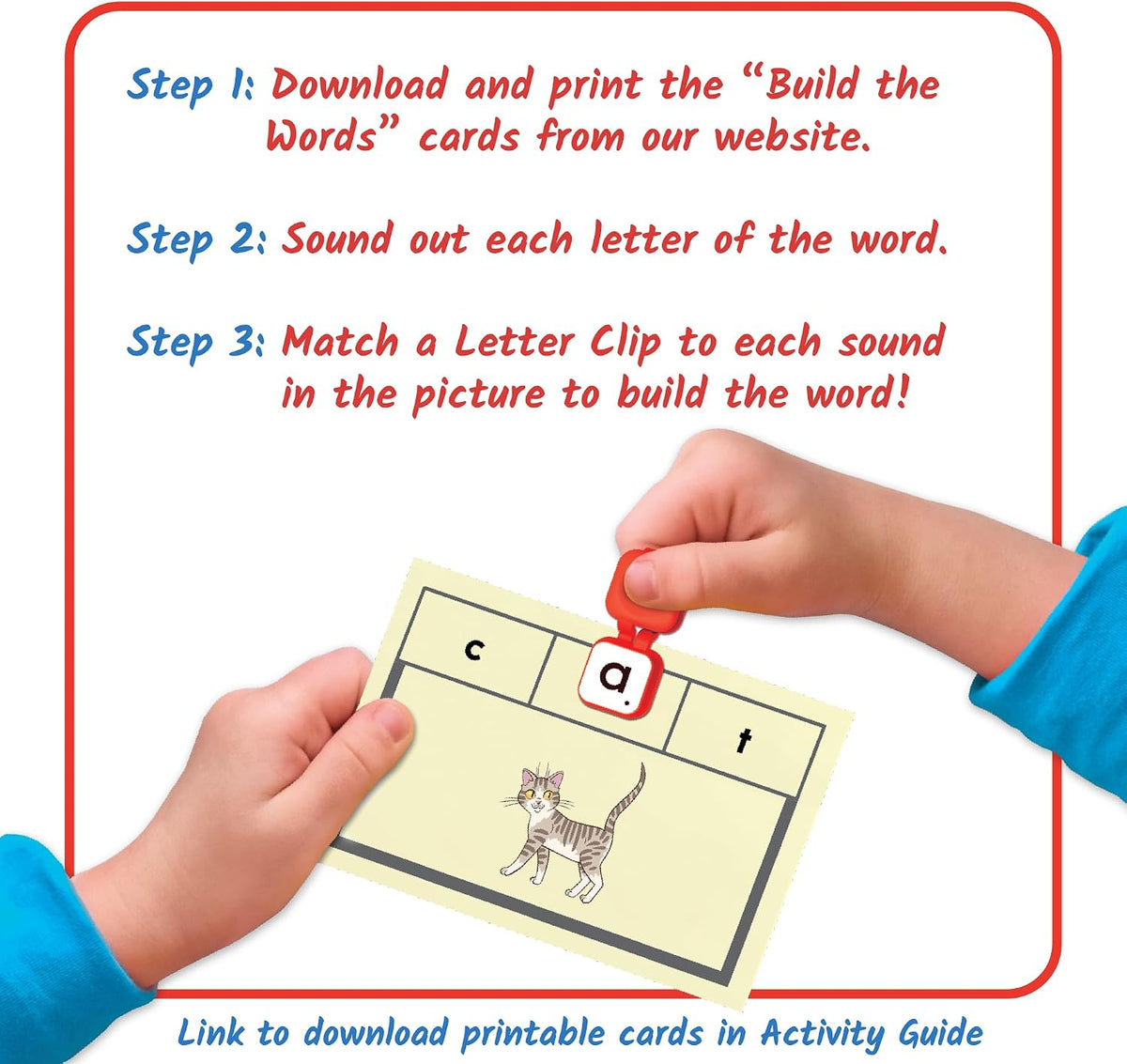 hand2mind Learn My Letters Fine Motor Clips, Ages 3+
